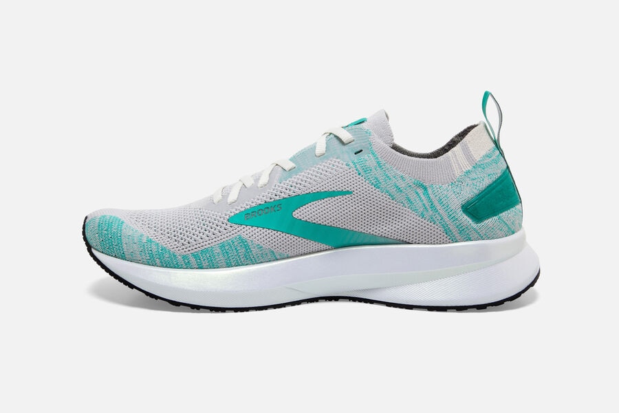 Levitate 4 Road Brooks Running Shoes NZ Womens - Grey/Turquoise - AHLIQG-361